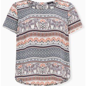 Torrid - Elephant Print Blouse - Size 5